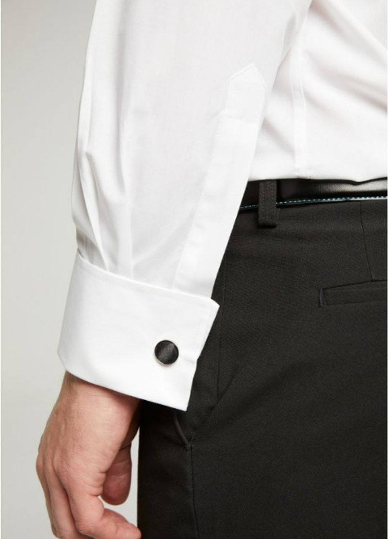 D2 King Size Pique Dress Shirt White SLX5003-2